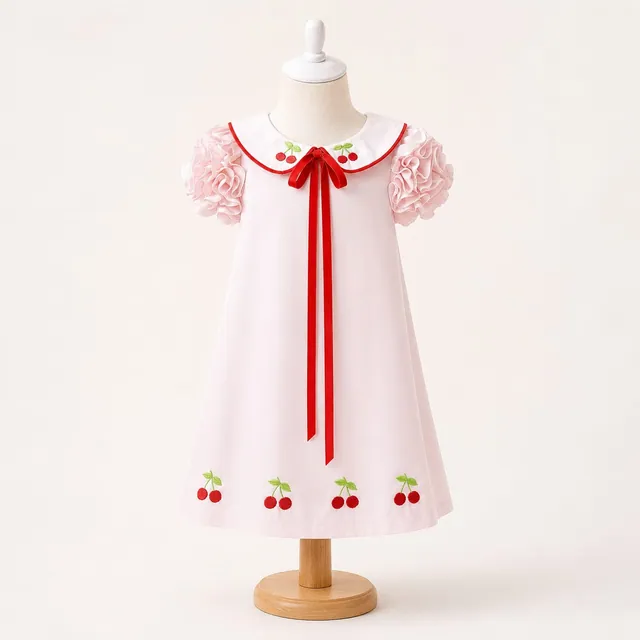 Vestido Cerejinha infantil artesanal
