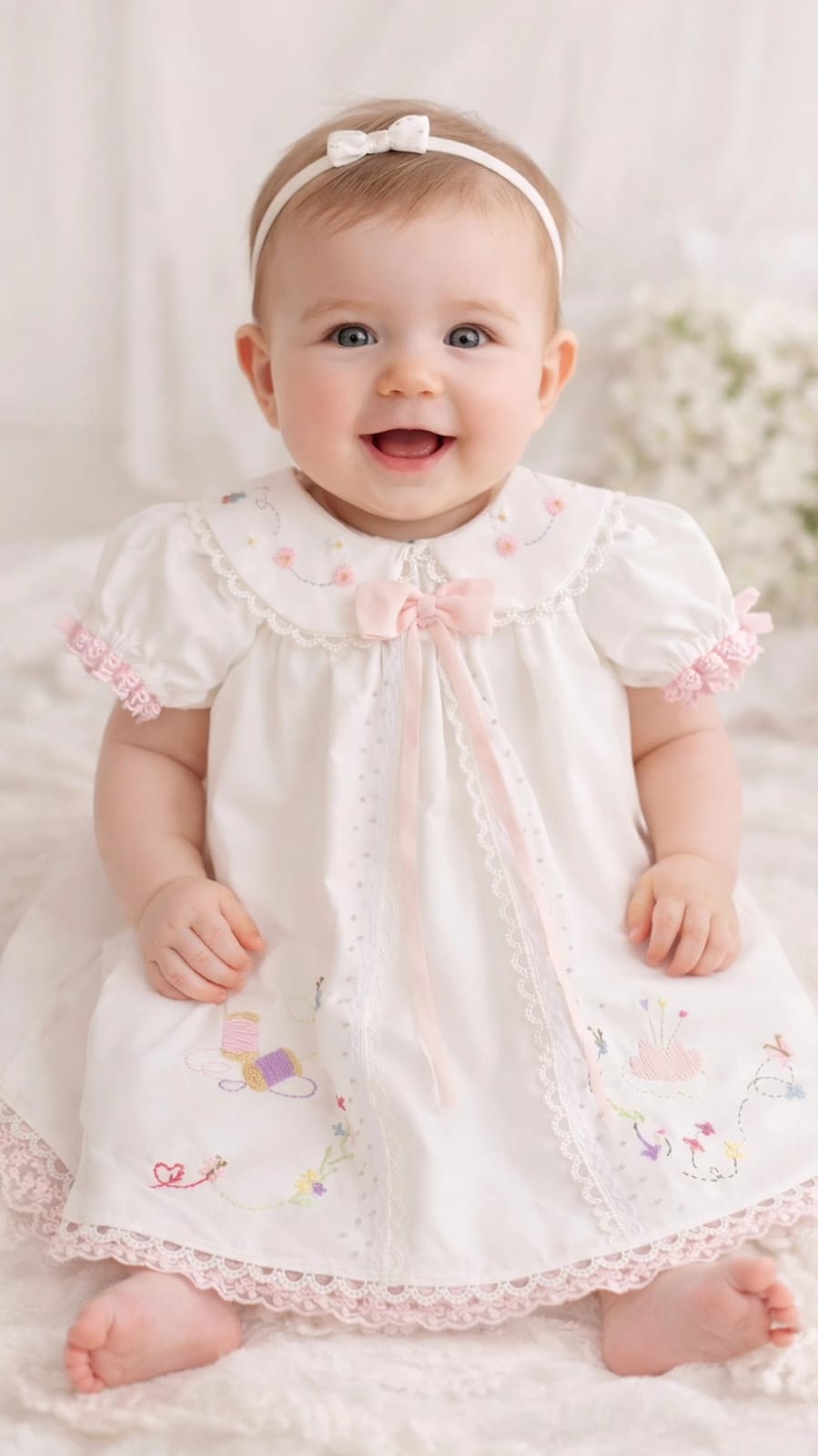 Vestido Realeza Branco Filó Rendeira