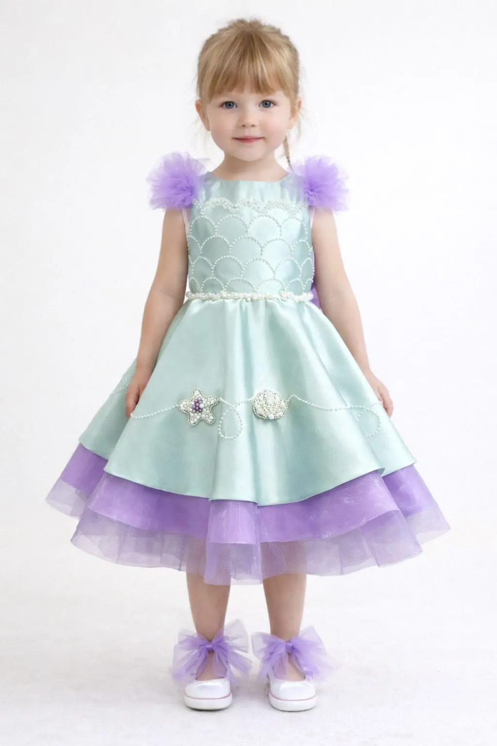 Vestido infantil fundo do mar
