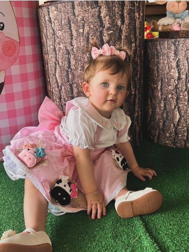 Vestido Fazendinha Rosa