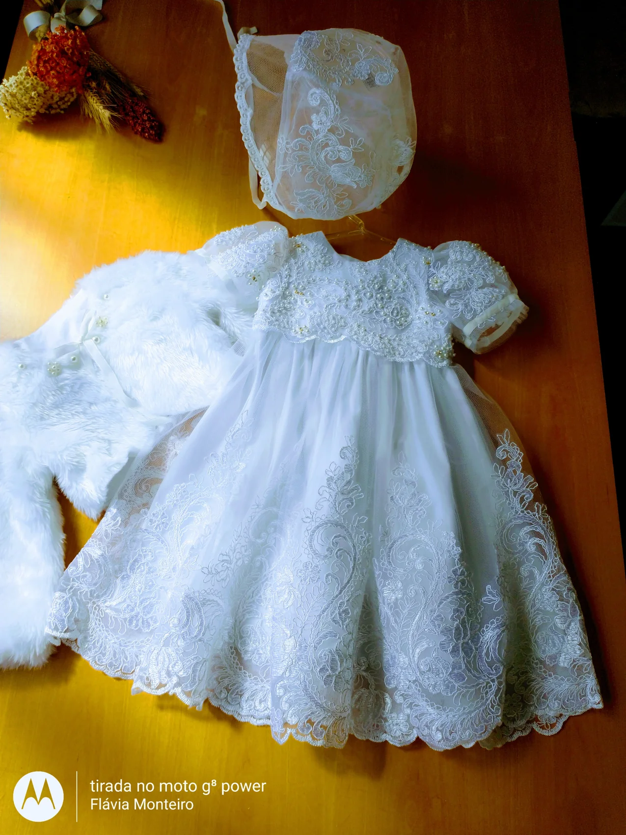 Vestido de Batizado Branco Clássico - imagem 4