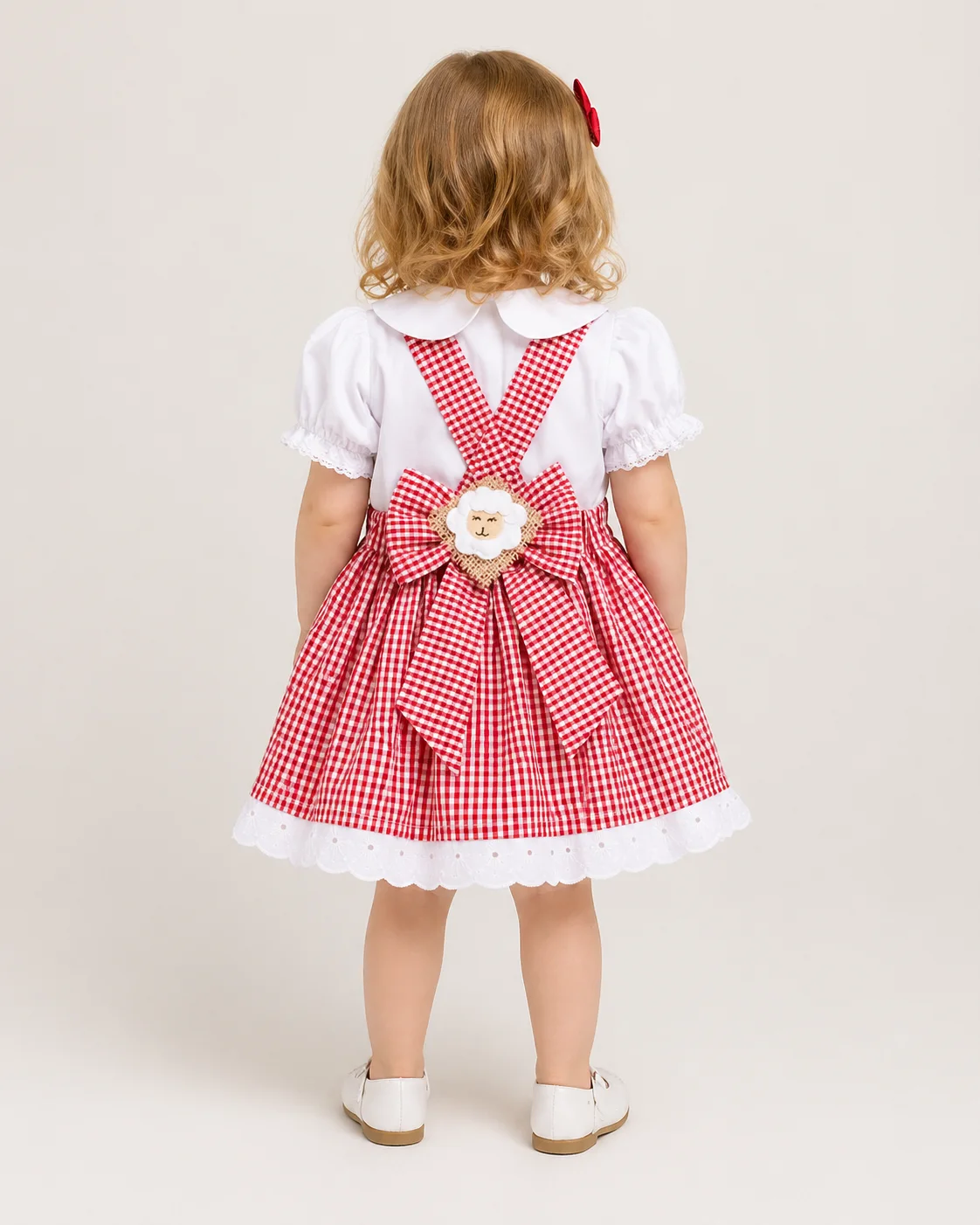 Vestido Fazendinha Xadrez Rosa - imagem 2