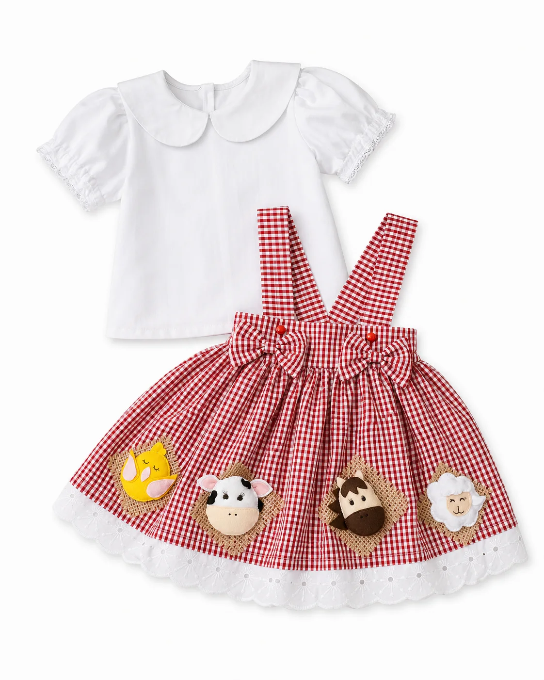 Vestido Fazendinha Xadrez Rosa - imagem 3