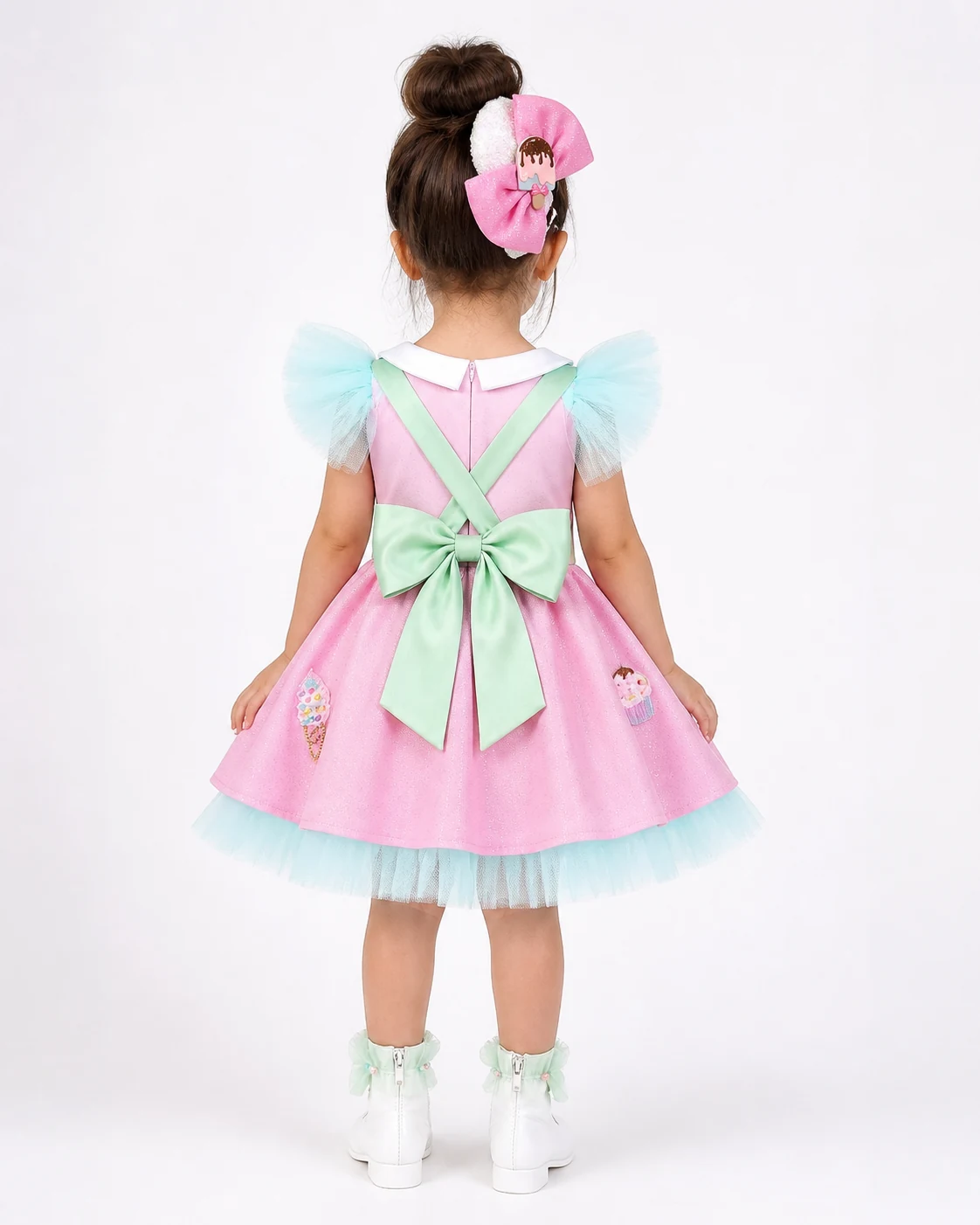 Vestido Rosa com Verde - imagem 2